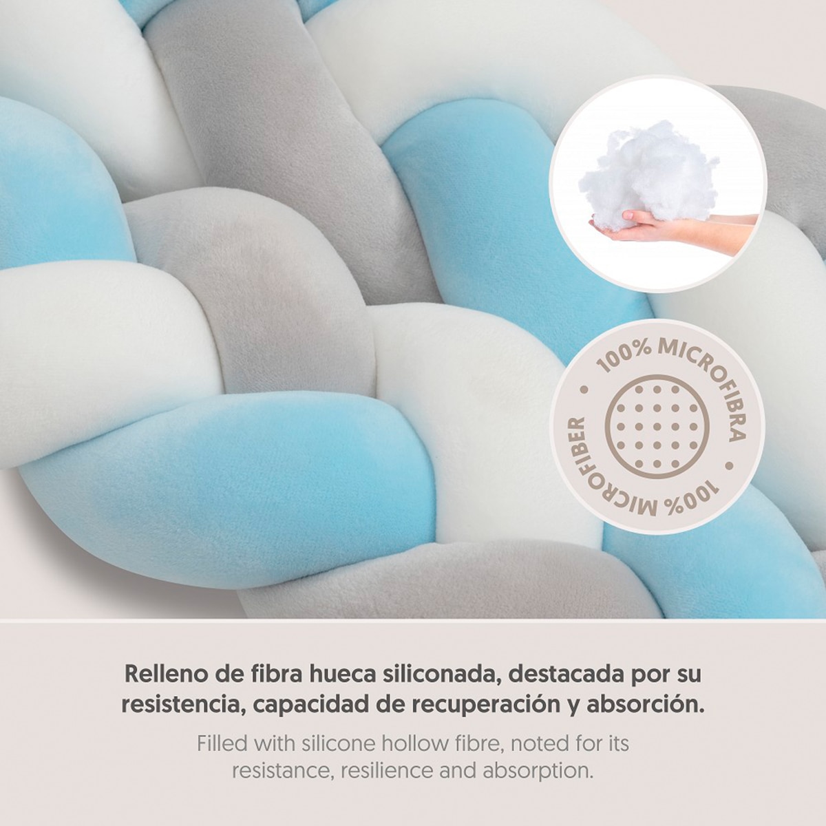 Chichonera Trenza Decorativa Antivuelco Reductora Azul-4