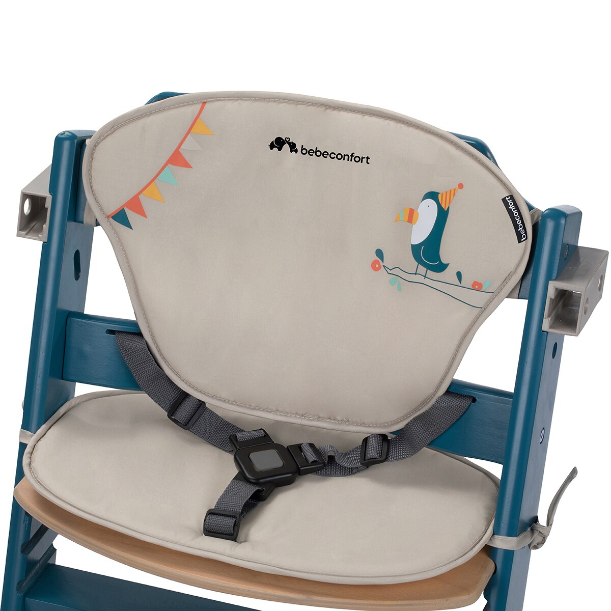 Trona evolutiva de madera Timba con cojín, 6meses-10años, <30 Kg, color Petrol Blue Azul-2