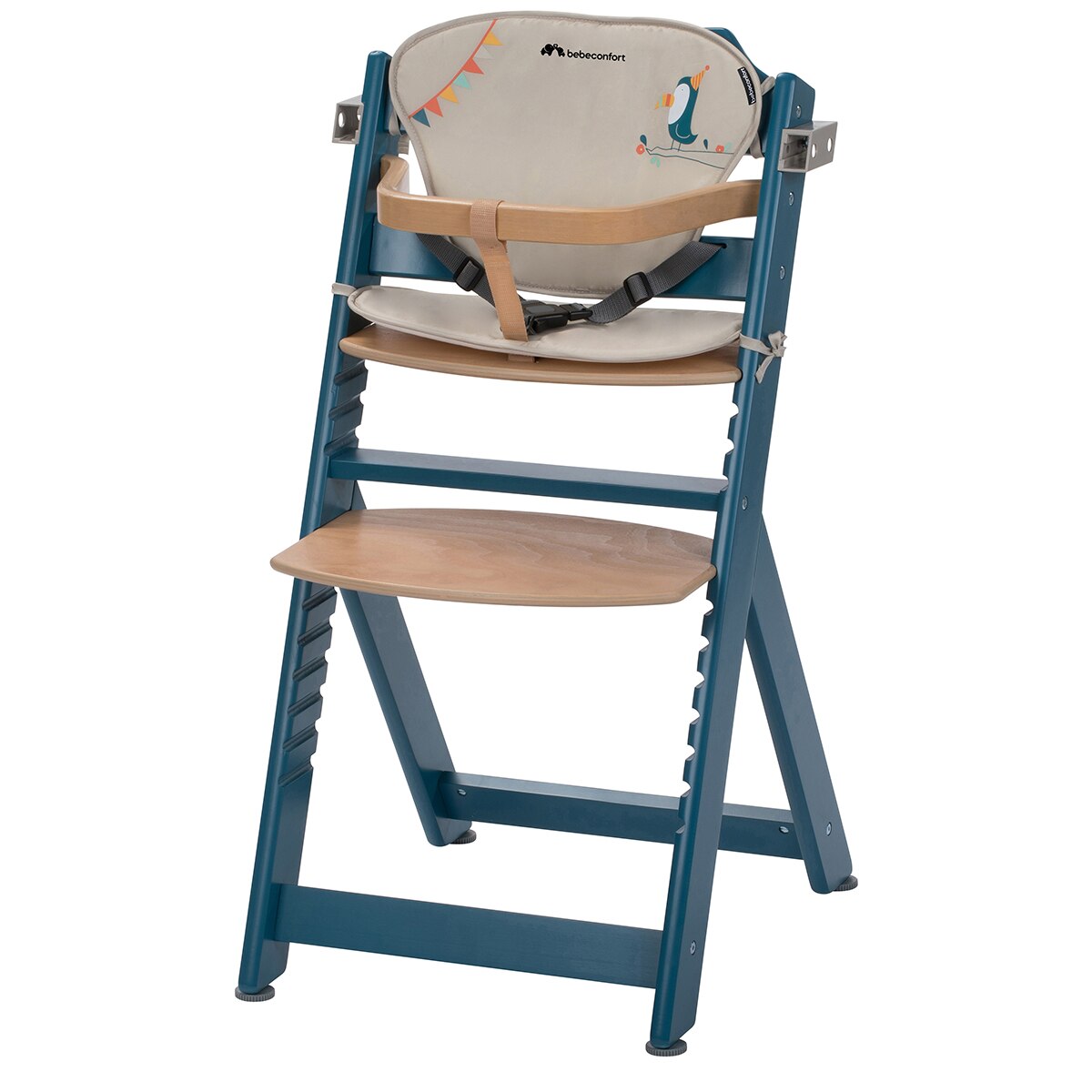 Trona evolutiva de madera Timba con cojín, 6meses-10años, <30 Kg, color Petrol Blue Azul-4