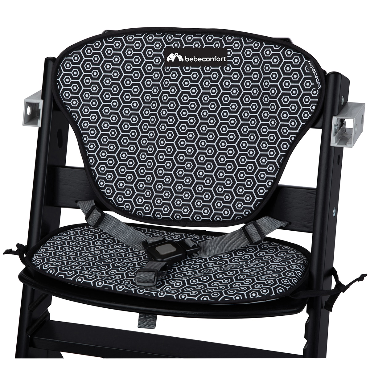 Trona evolutiva de madera Timba con cojín, 6meses-10años, <30 Kg, color Deep Black Negro-2