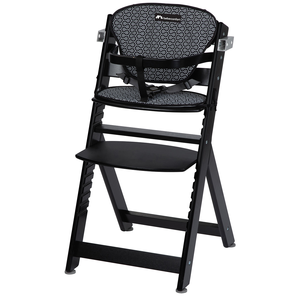 Trona evolutiva de madera Timba con cojín, 6meses-10años, <30 Kg, color Deep Black Negro-4