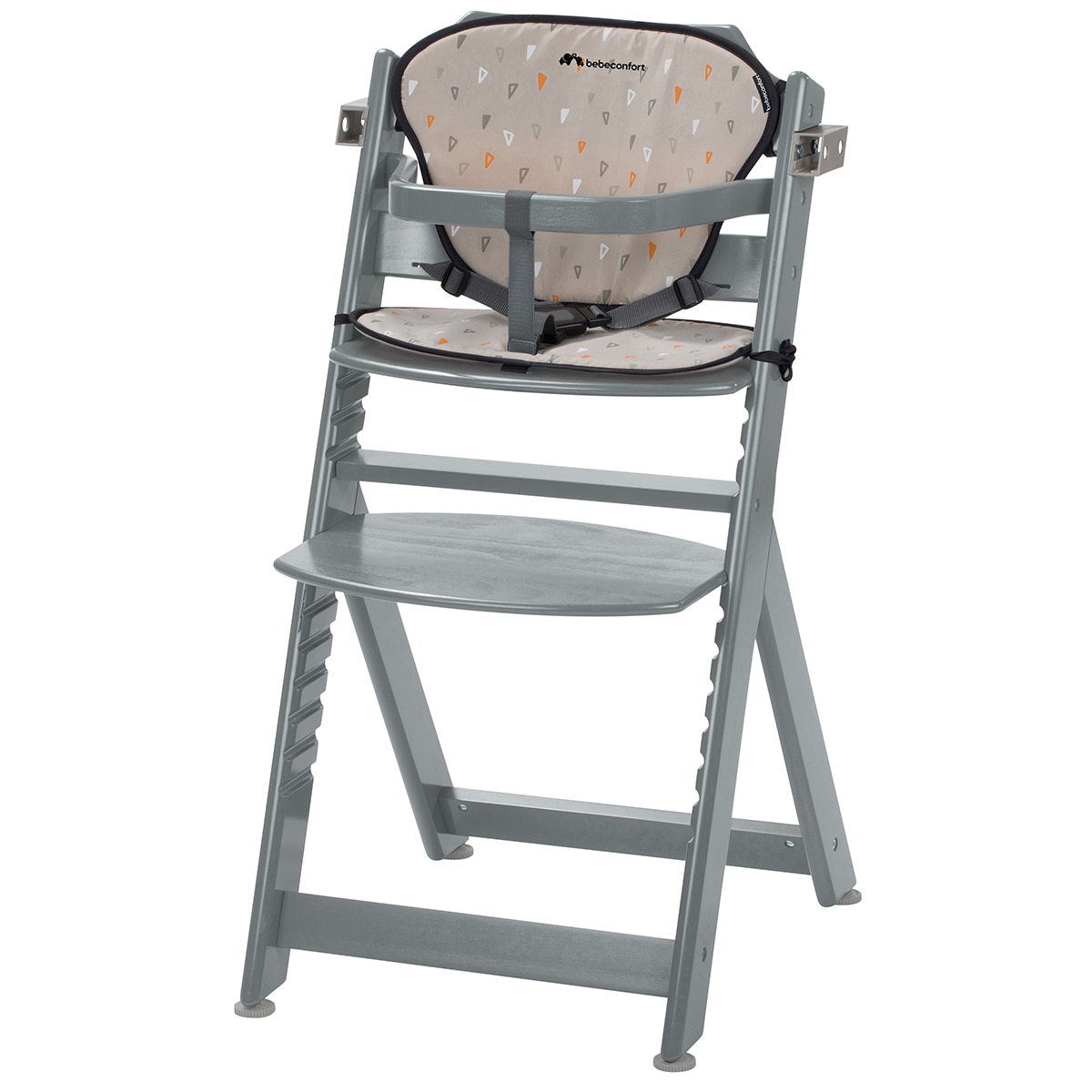 Trona evolutiva de madera Timba con cojín, 6meses-10años, <30 Kg, color Warm Gray Gris-4