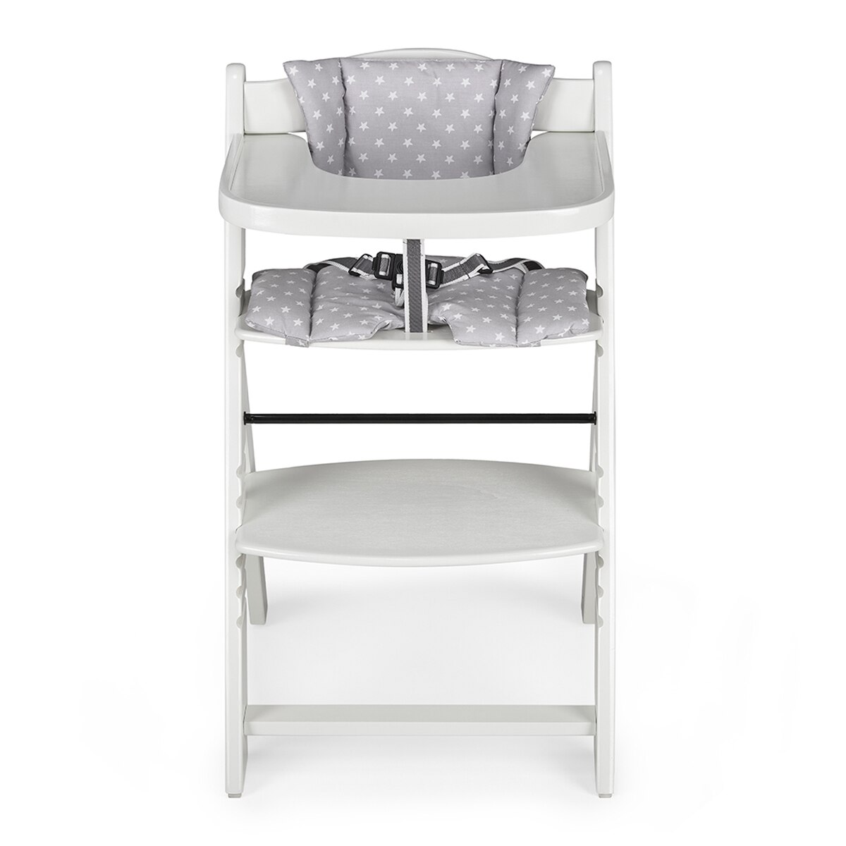 MS -  Trona para bebé de Madera Full de - Evolutiva- Silla Alta, Ergonómica, Regulable, Segura Blanco-1