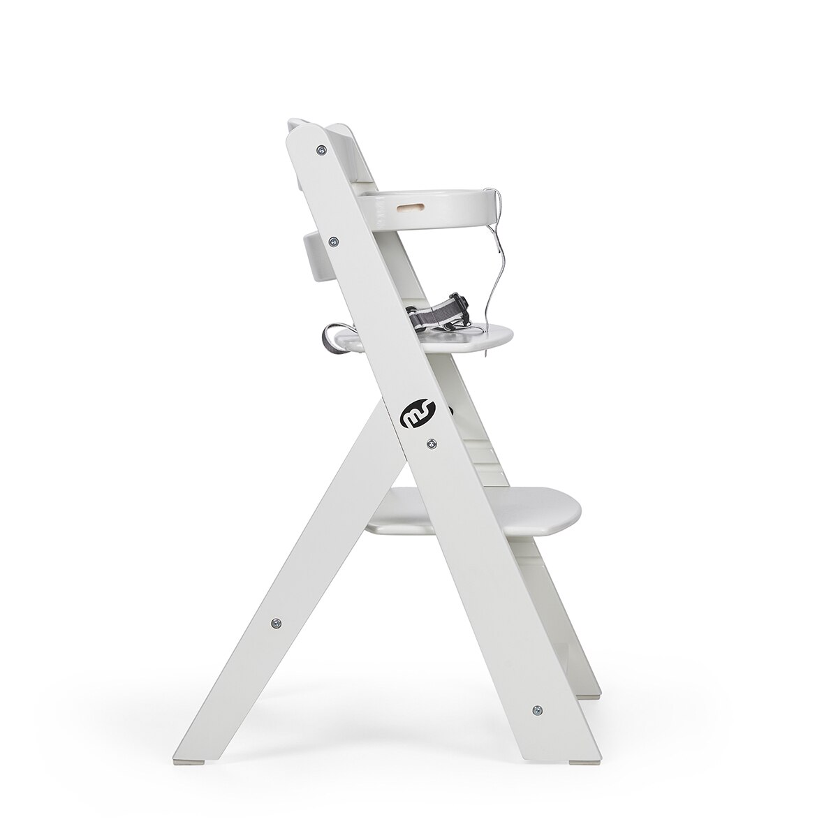 MS -  Trona para bebé de Madera Full de - Evolutiva- Silla Alta, Ergonómica, Regulable, Segura Blanco-5