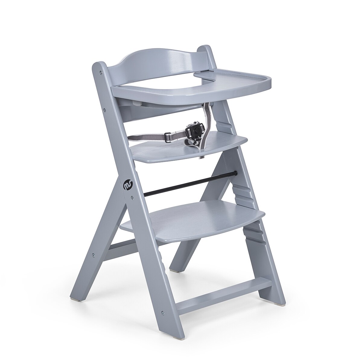 MS - Trona para bebé de Madera Full de - Evolutiva- Silla Alta, Ergonómica, Regulable, Segura Gris-3