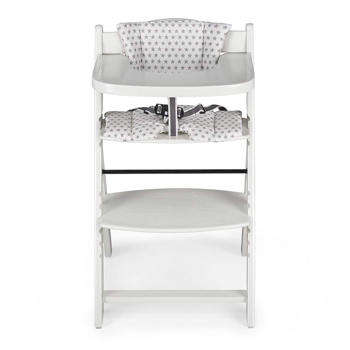 MS - Trona para bebé de Madera Full de - Evolutiva- Silla Alta, Ergonómica, Regulable, Segura Blanco-1