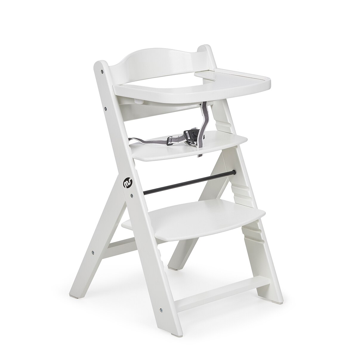 MS - Trona para bebé de Madera Full de - Evolutiva- Silla Alta, Ergonómica, Regulable, Segura Blanco-3