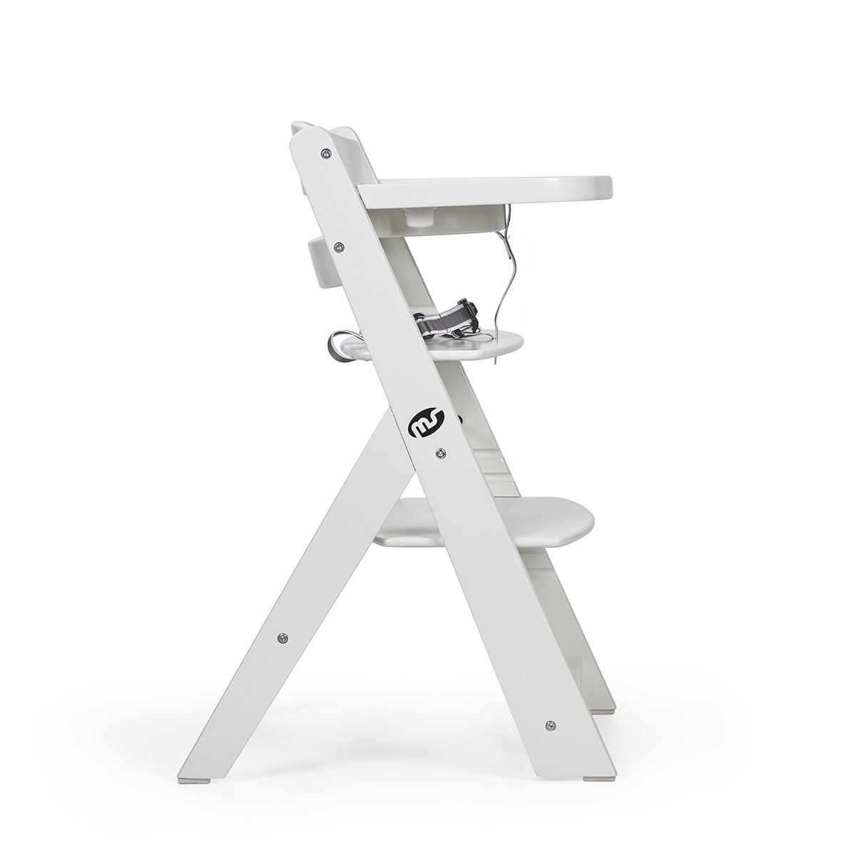 MS - Trona para bebé de Madera Full de - Evolutiva- Silla Alta, Ergonómica, Regulable, Segura Blanco-4