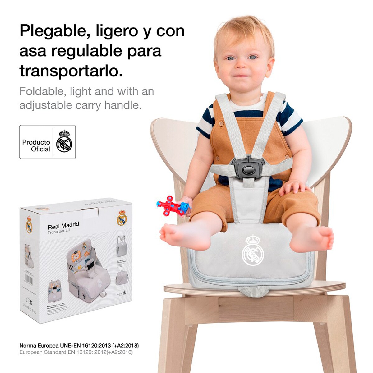 Elevador trona portátil real madrid Gris-3