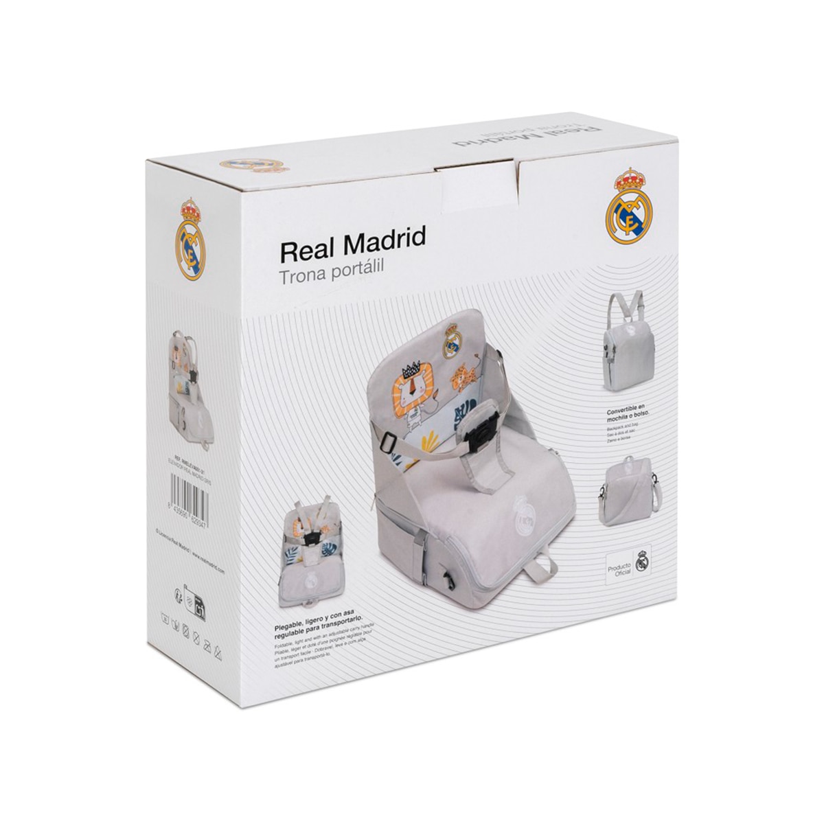 Elevador trona portátil real madrid Gris-4