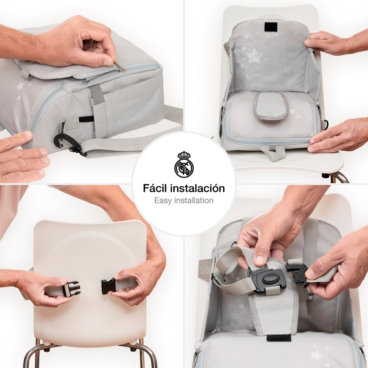 Elevador trona portátil real madrid Gris-6