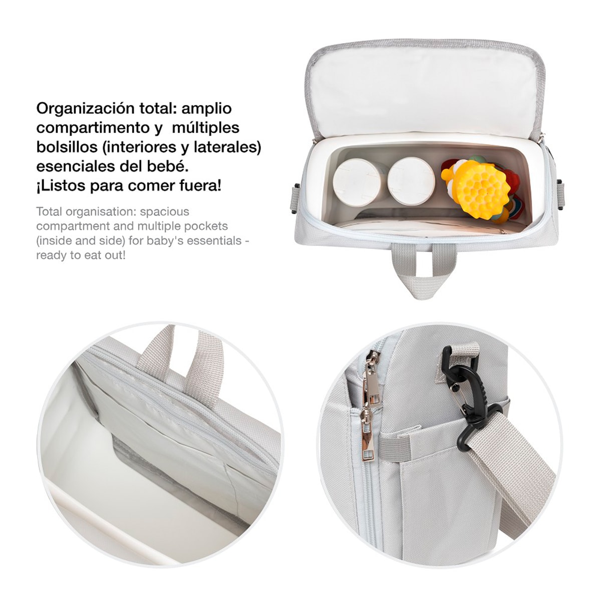 Elevador trona portátil real madrid Gris-8