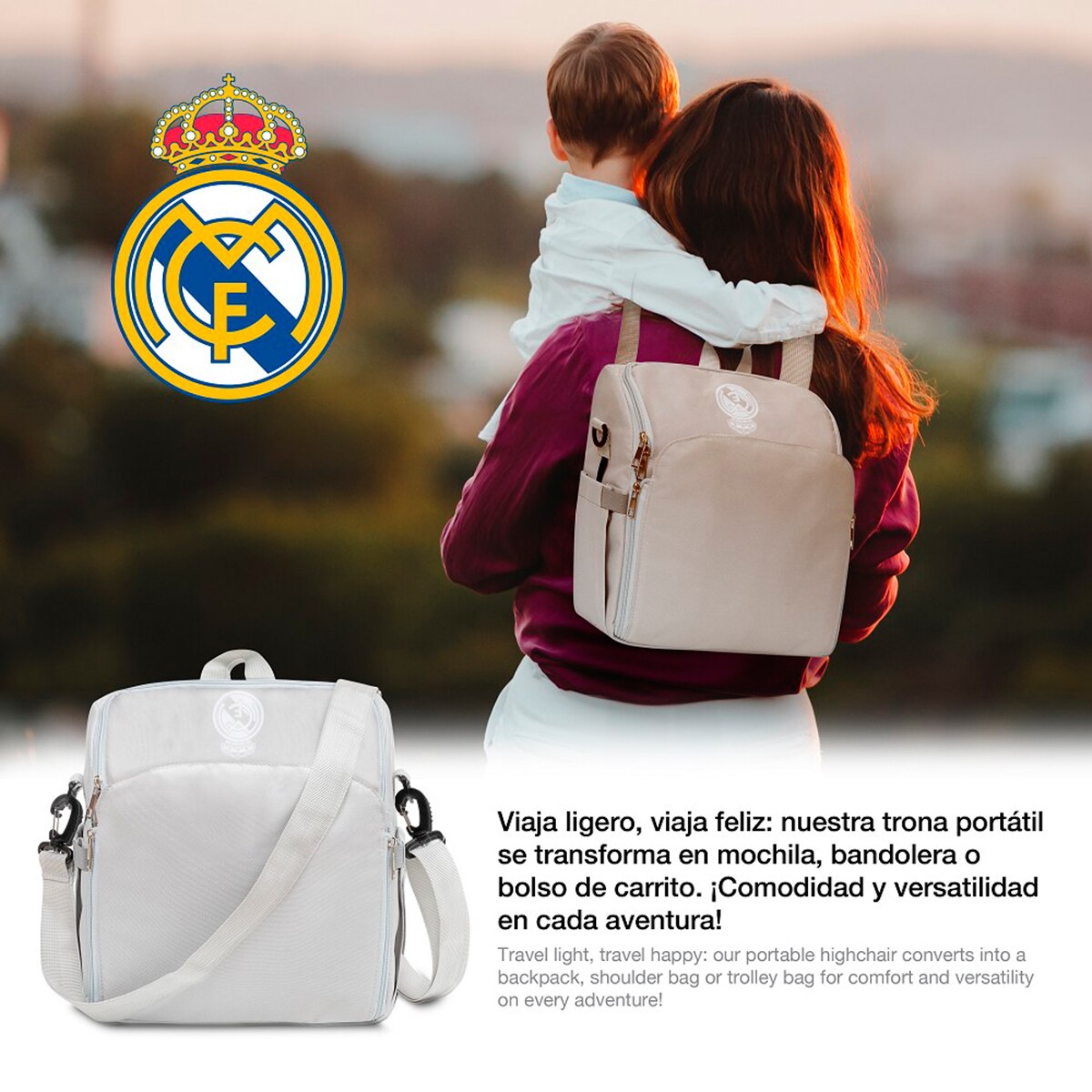 Elevador trona portátil real madrid Gris-9