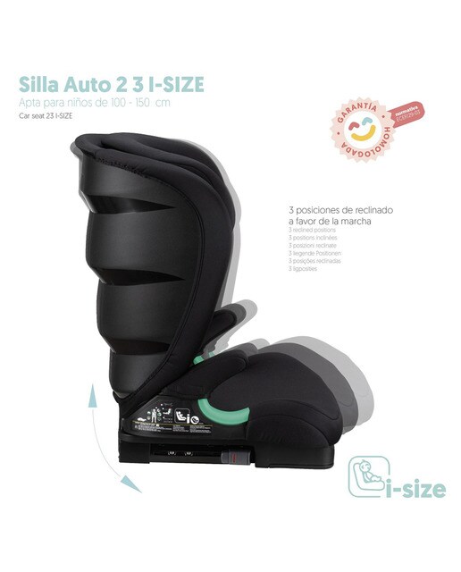 Silla de coche Juno I- Size (100-150cm) Negro-2