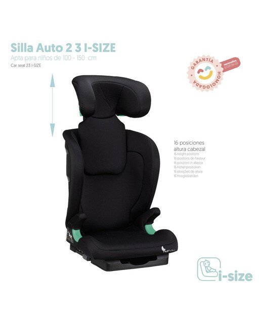 Silla de coche Juno I- Size (100-150cm) Negro-3