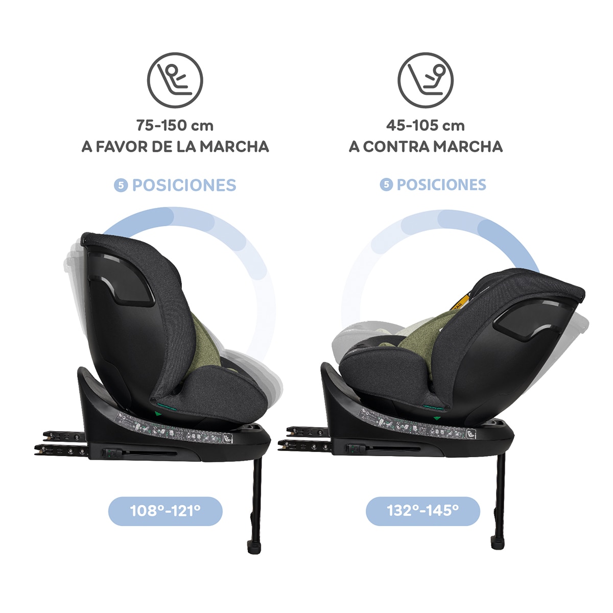Silla de coche MS Denver I- Size (40-150cm) Gris-19