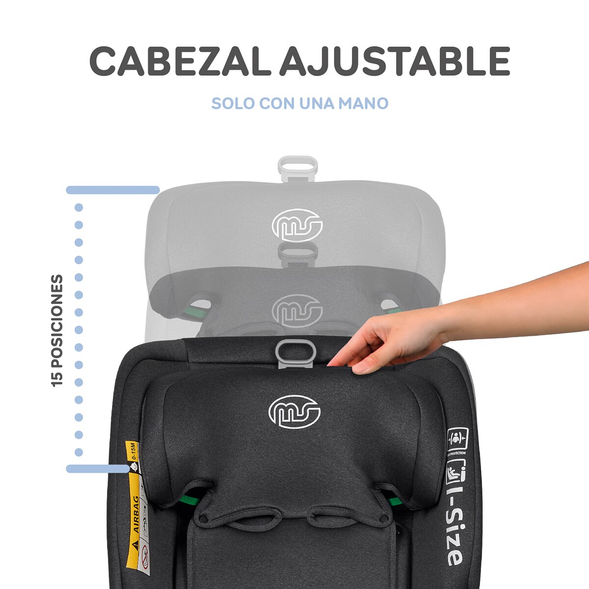Silla de coche Denver I- Size (40-150cm) Gris-15