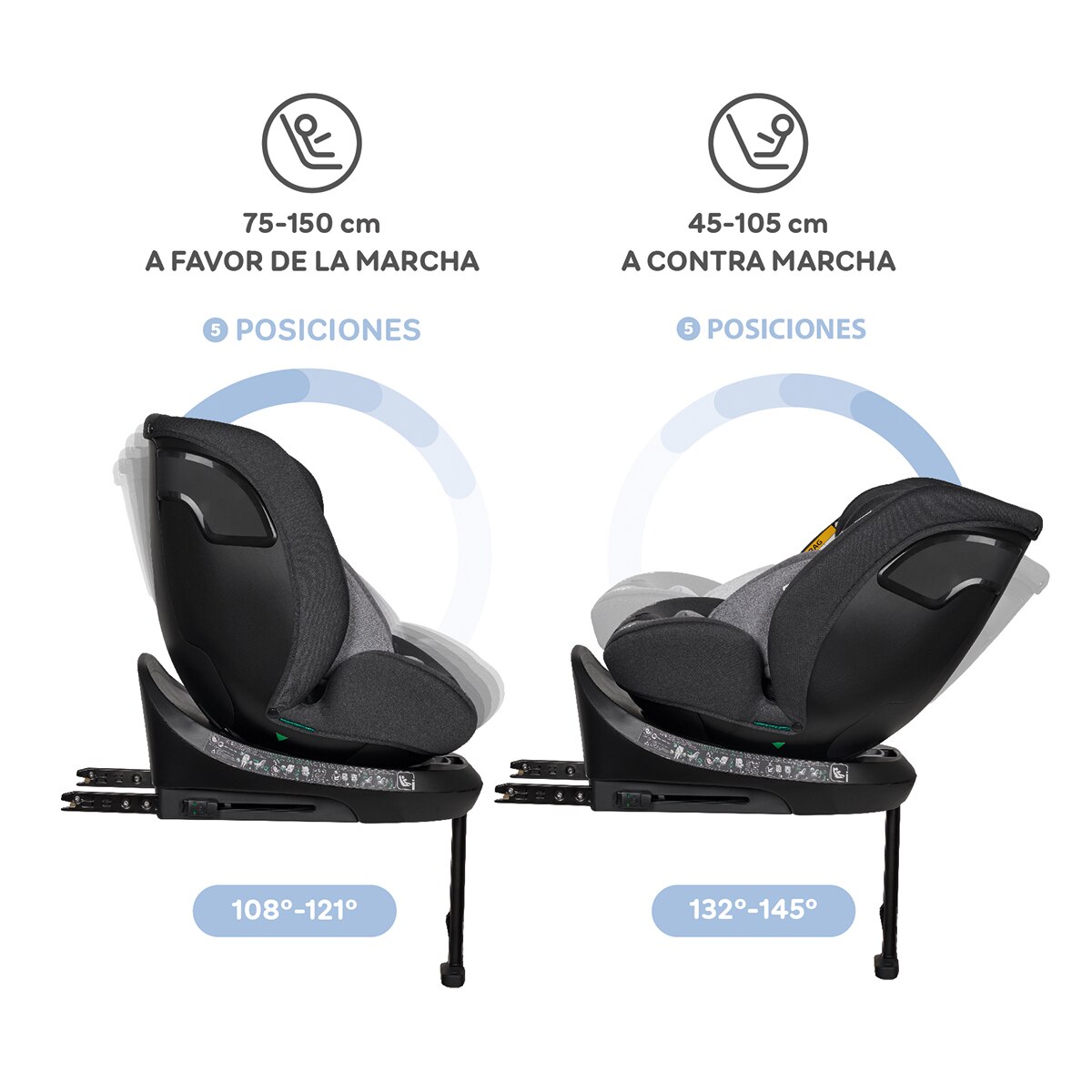 Silla de coche Denver I- Size (40-150cm) Gris-16