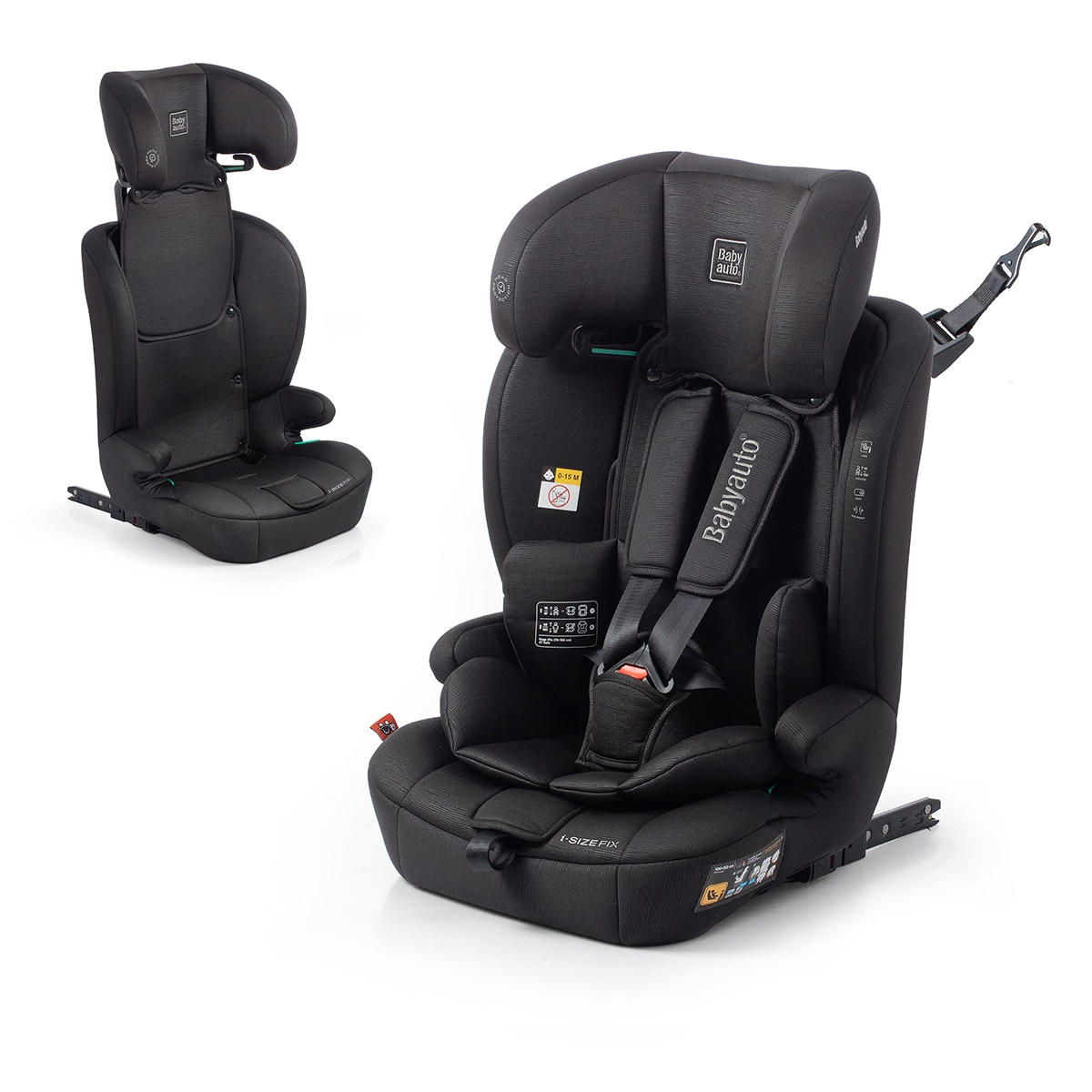 Silla de coche Sri I-Size Konar I-FIX (76-150 cm) Negro-2