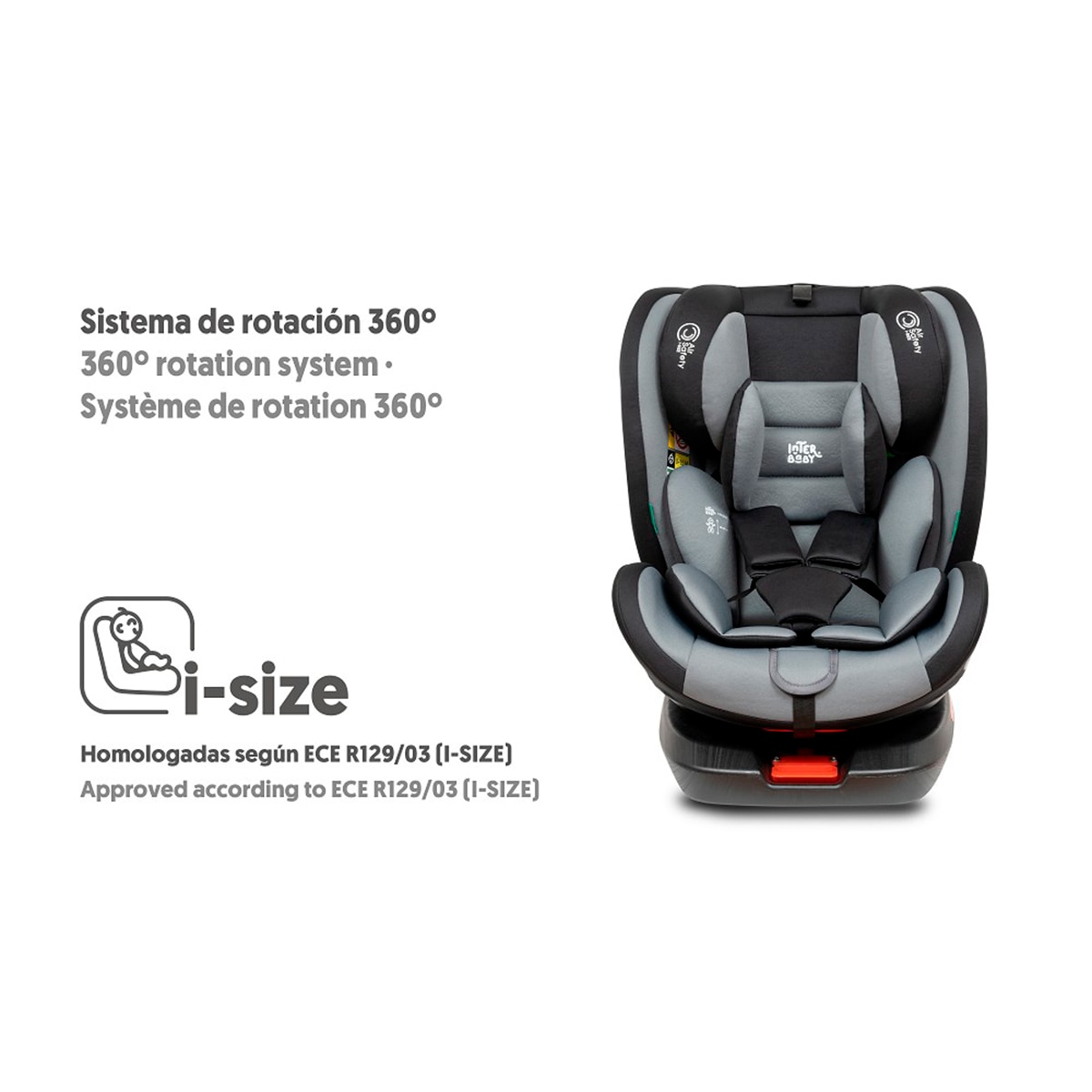 Silla de coche ARUNA I-Size (40-150 cm) Gris-2
