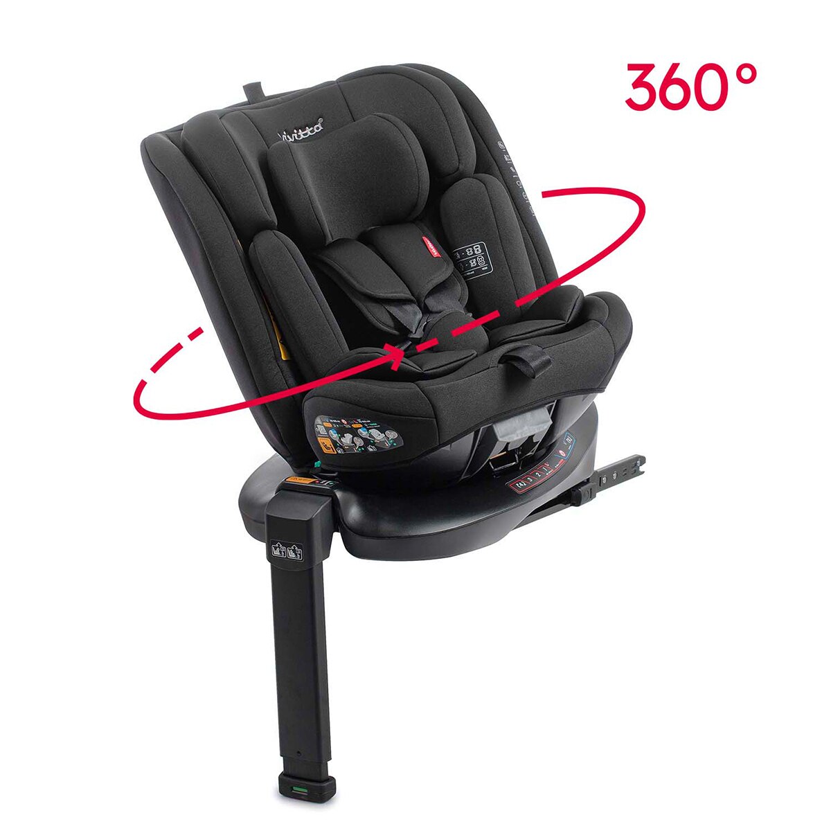 Silla de coche Jade ifix  support leg (40-150cm) Negro-3