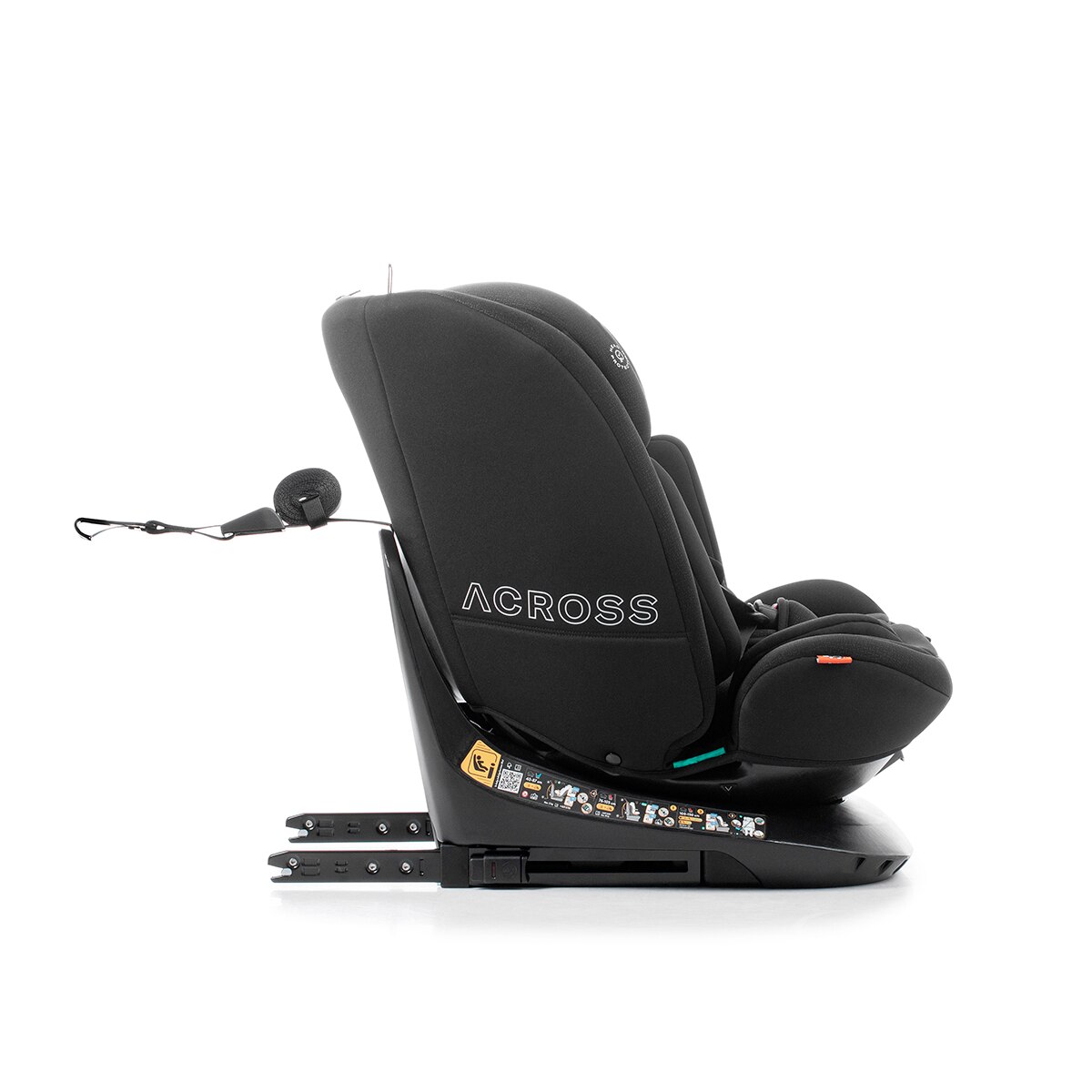 Silla de coche Across ifix TT base (40-150cm) Negro-4