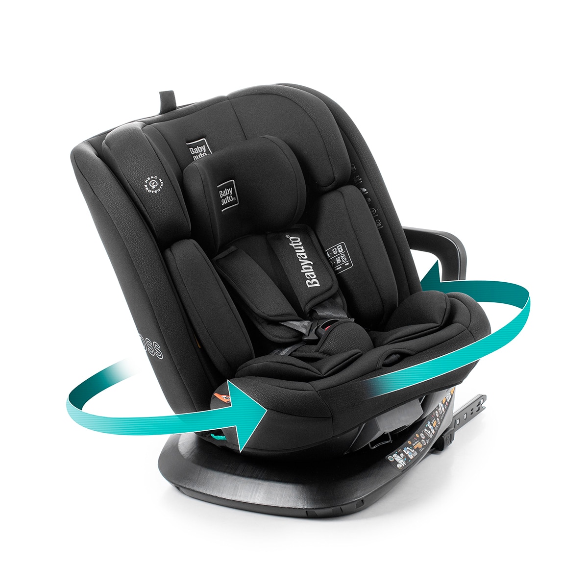 Silla de coche Across ifix TT base (40-150cm) Negro-7