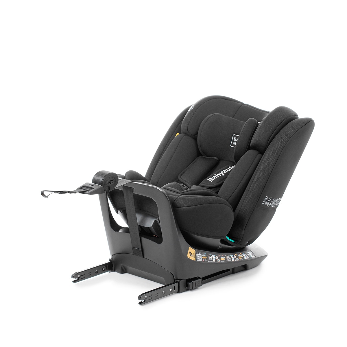 Silla de coche Across ifix TT base (40-150cm) Negro-10