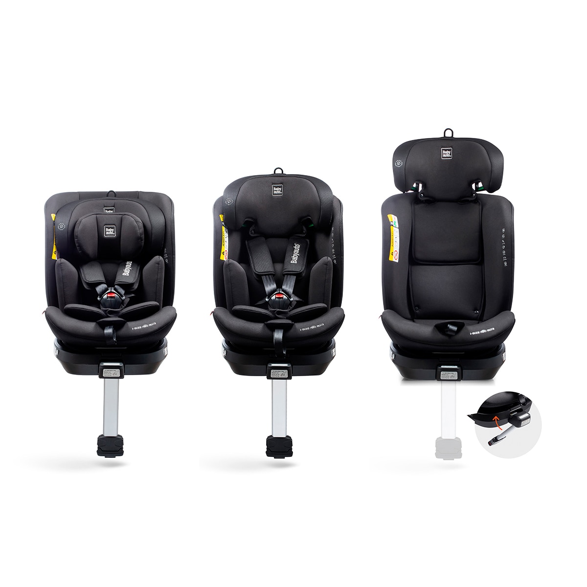Silla de coche aitana i fix leg support (40-150cm) Negro-6