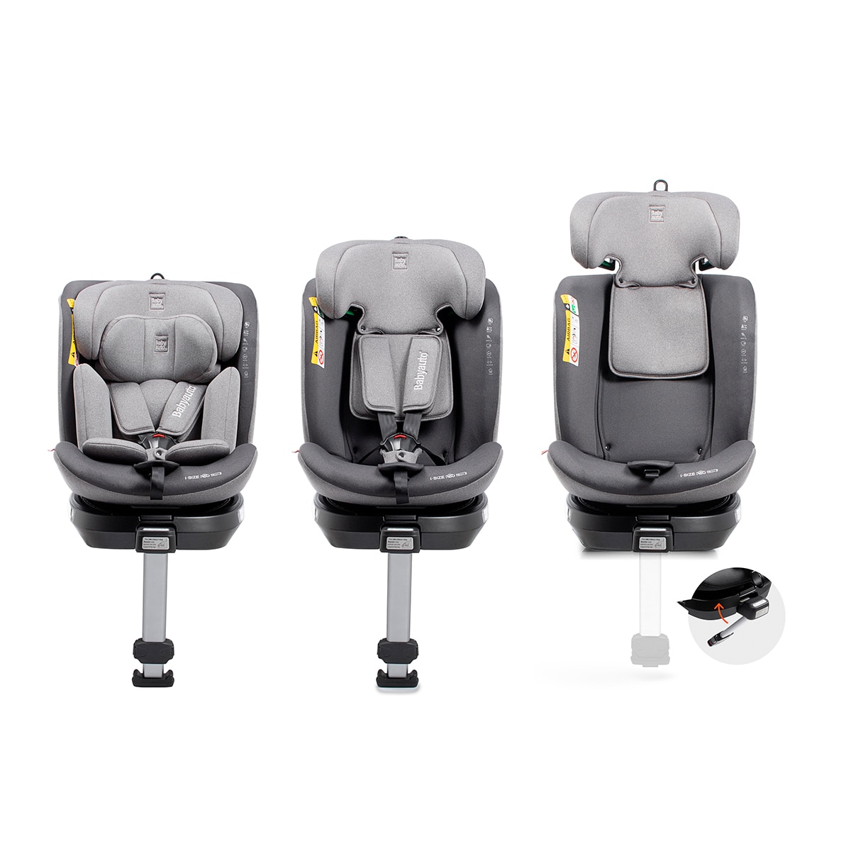 Silla de coche aitana i fix leg support (40-150cm) Gris oscuro-6