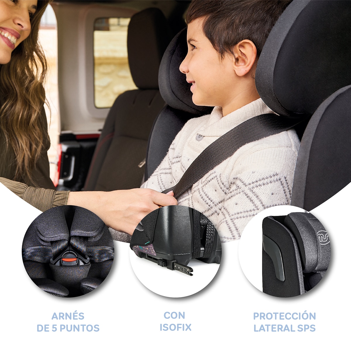 Silla de auto Bari I-Size (75-150cm) Gris-10