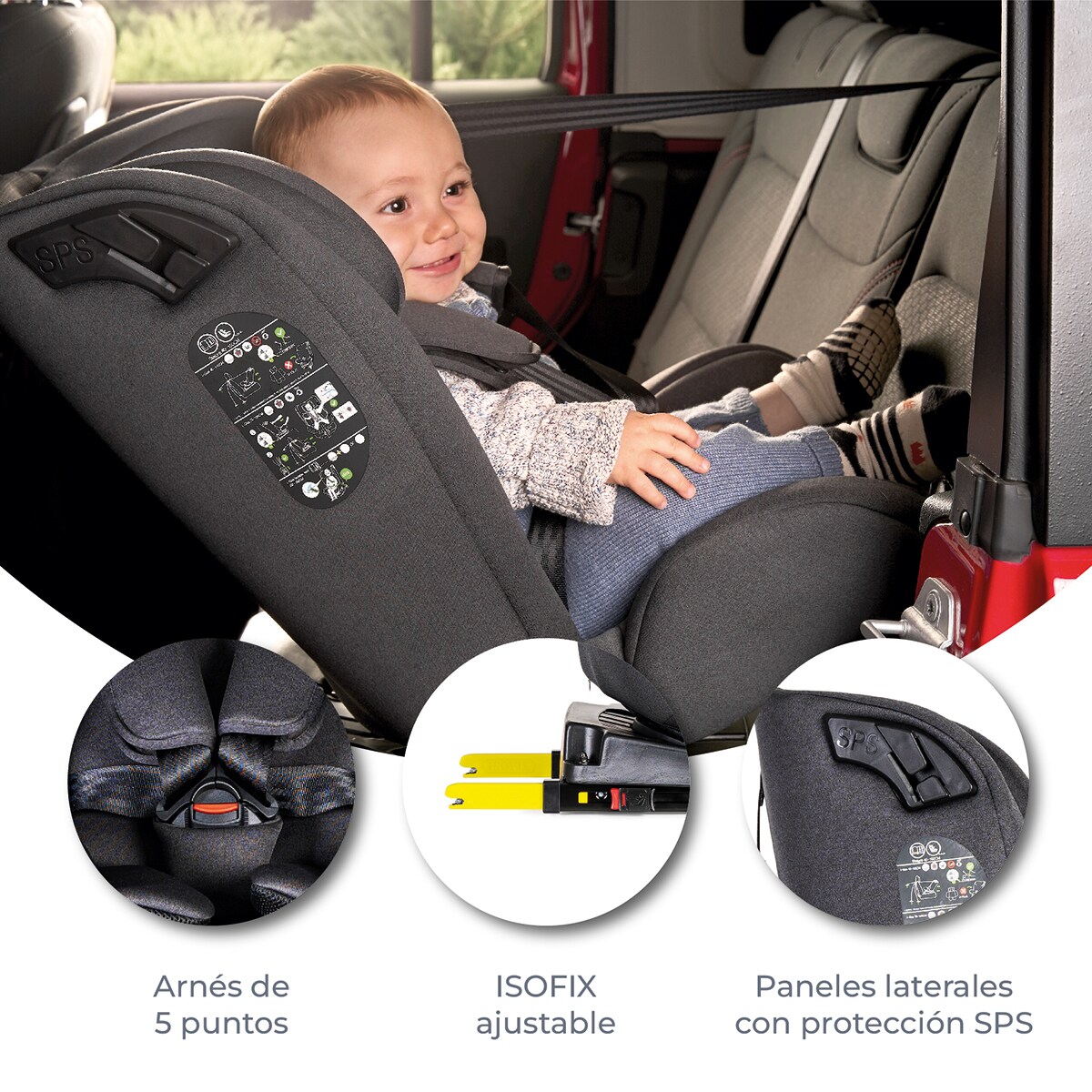 Silla de auto Corfú I-Size (40-150cm) Gris-30