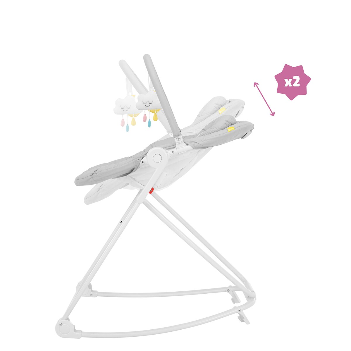 Hamaca Badabulle Up & Down Candy gris Gris-3