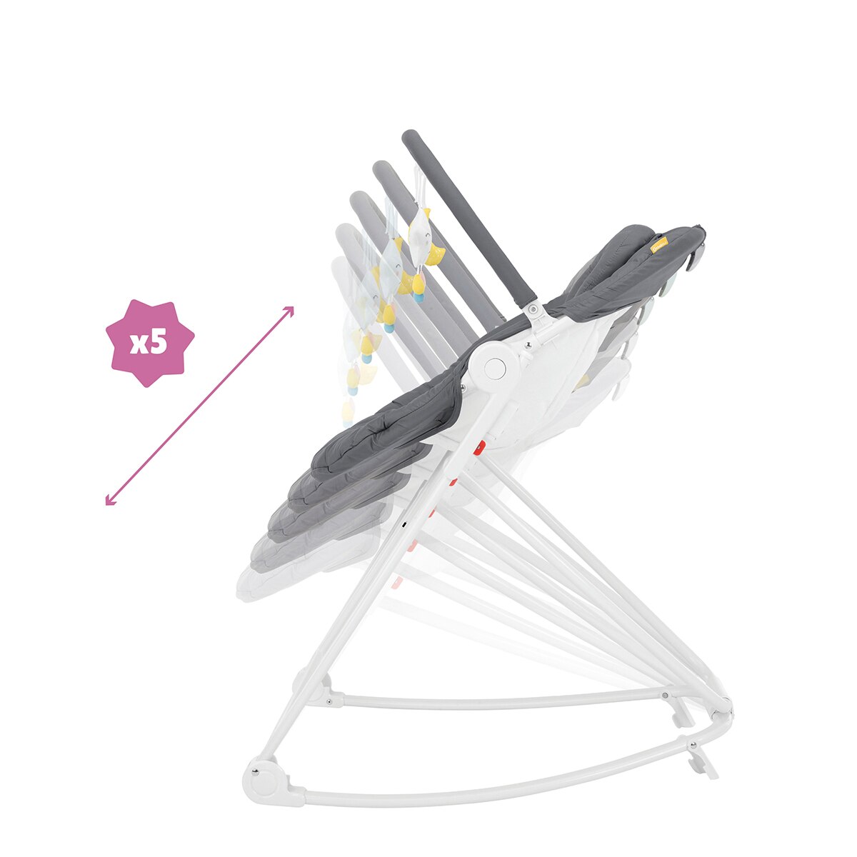 Hamaca Badabulle Up & Down Moonlight gris Gris-2