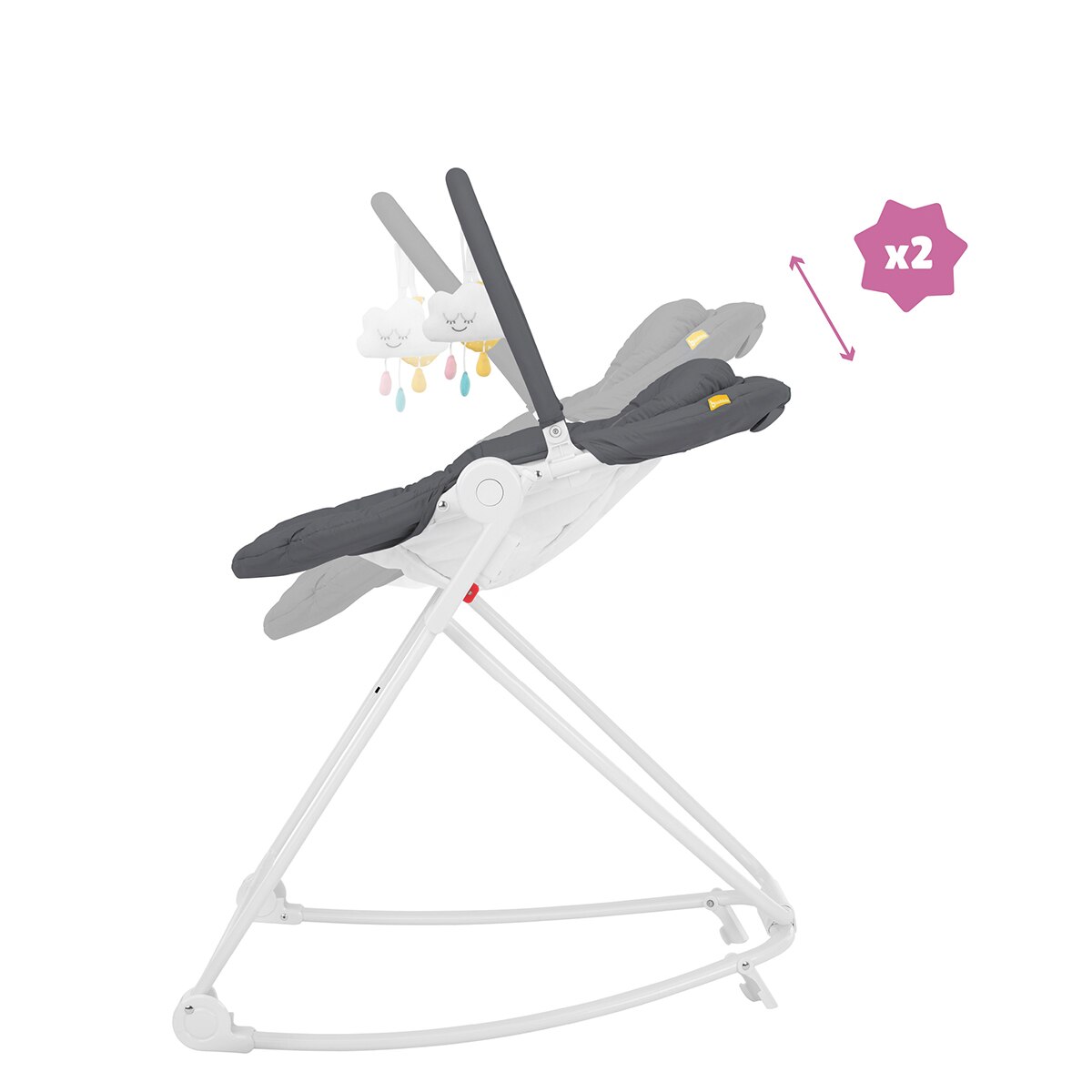 Hamaca Badabulle Up & Down Moonlight gris Gris-3