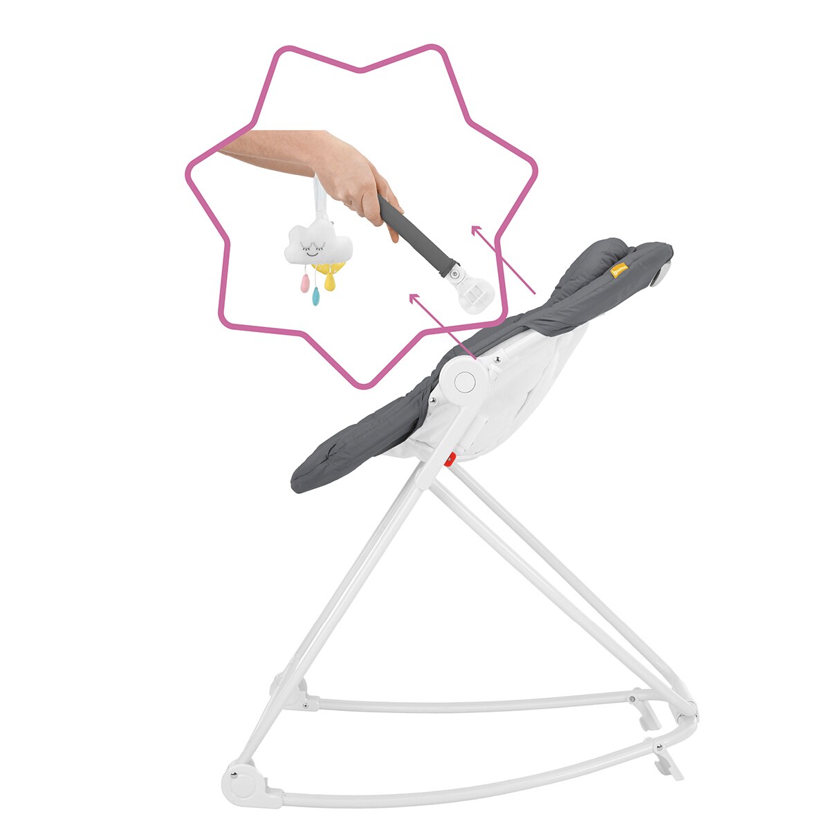 Hamaca Badabulle Up & Down Moonlight gris Gris-4