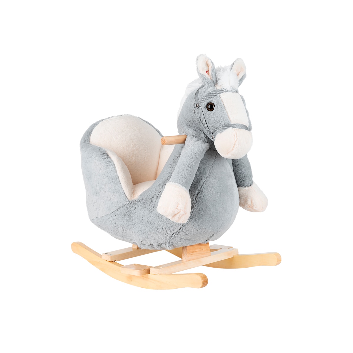 Balancín Kikkaboo Horse con asiento y sonido Gris-1