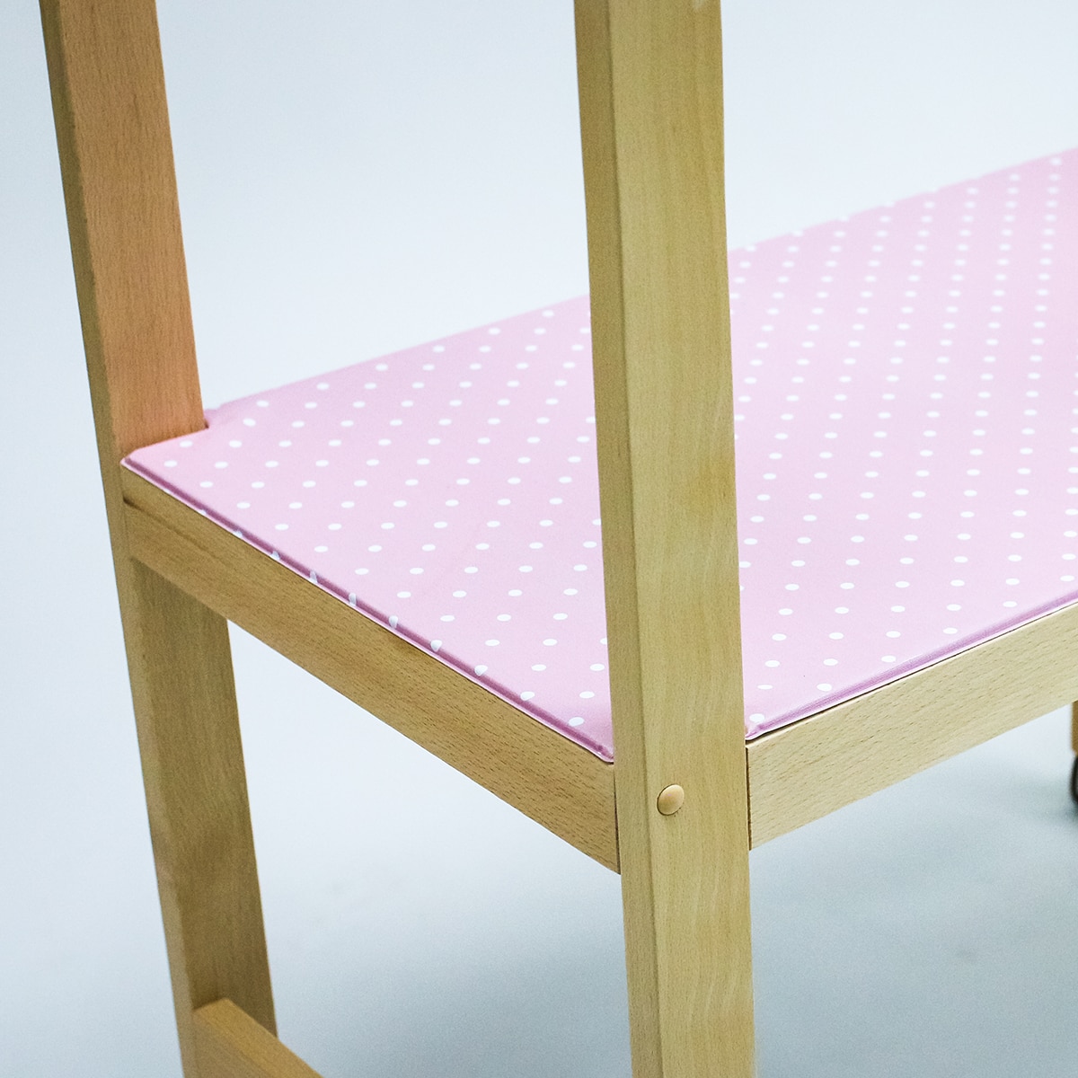 Bañera Cambiador Plastimyr de madera The Good Wood Topos rosa Madera / Rosa-9