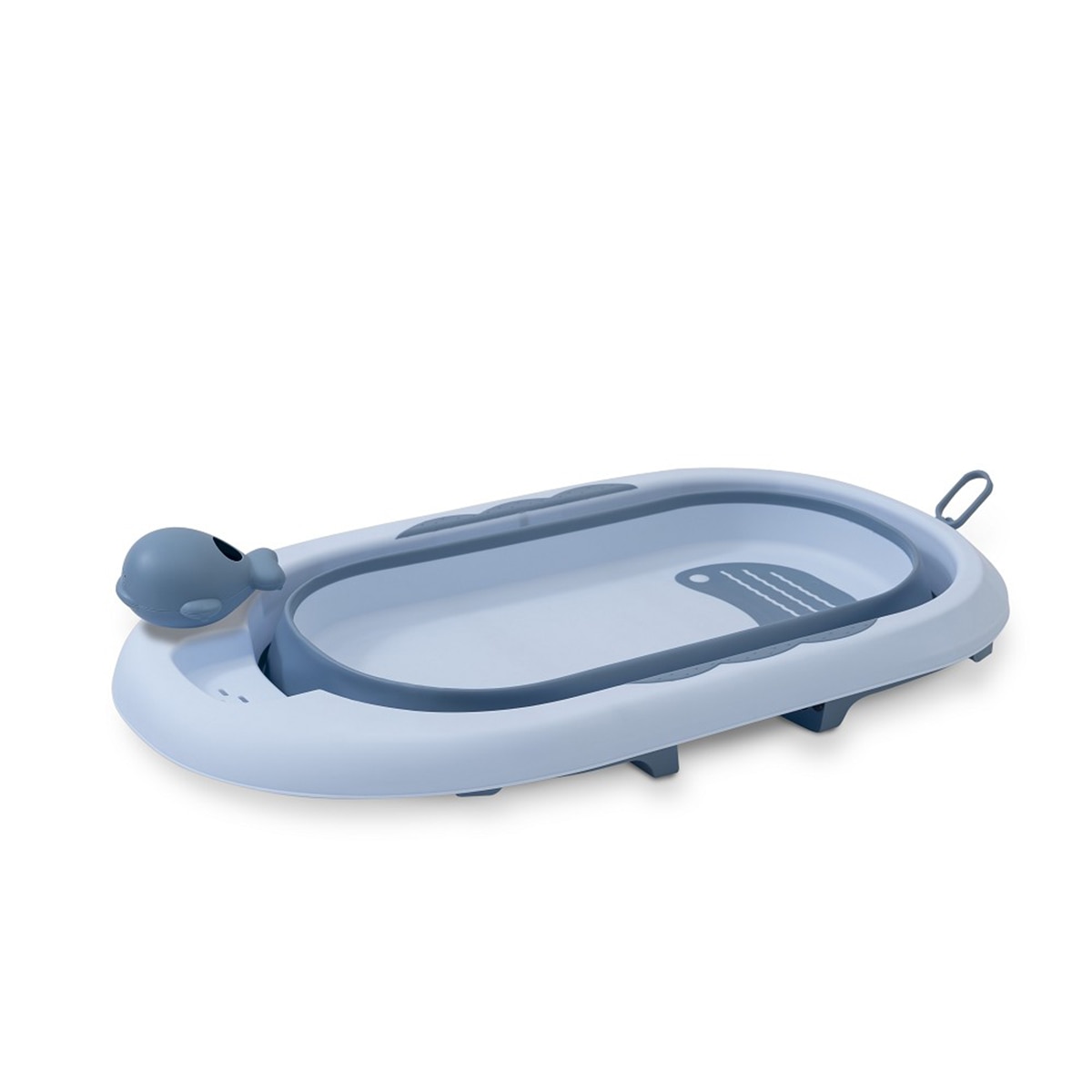 Bañera plegable con taza
para enjuague Azul  Interbaby Azul-2