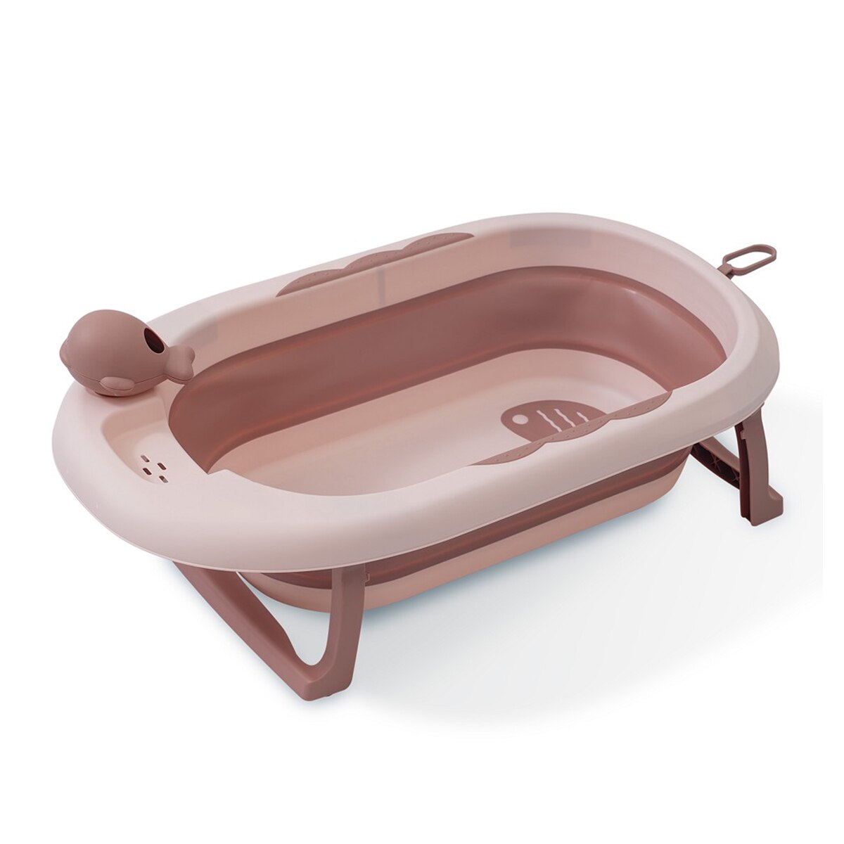 Bañera plegable con taza
para enjuague Rosa Interbaby Rosa-1