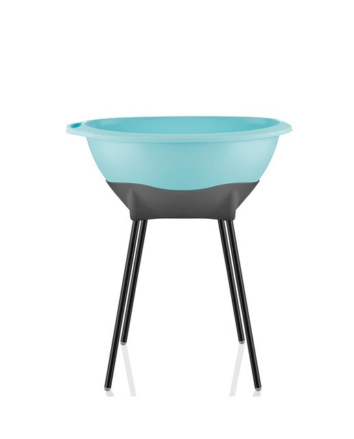 Bañera con soporte para bebé Turquesa-2