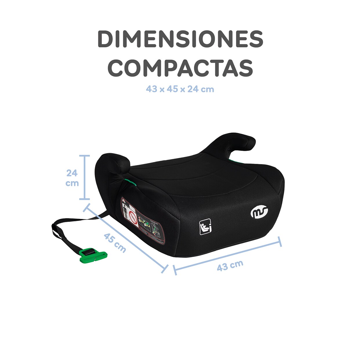 Alzador 835A  I-Size sin isofix (125-150cm) Negro-10