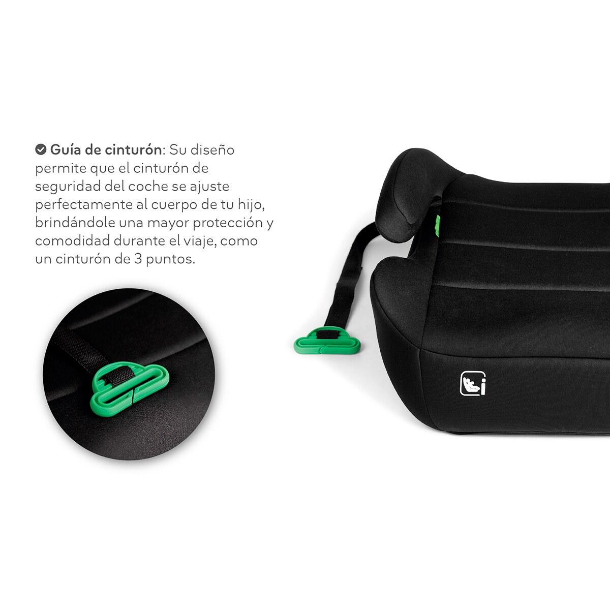 Alzador 835A  I-Size sin isofix (125-150cm) Negro-11