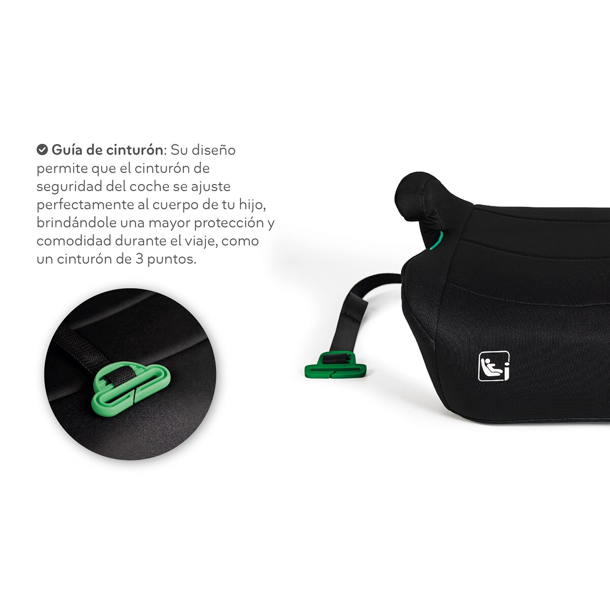 Alzador 835A  I-Size sin isofix (125-150cm) Negro-15