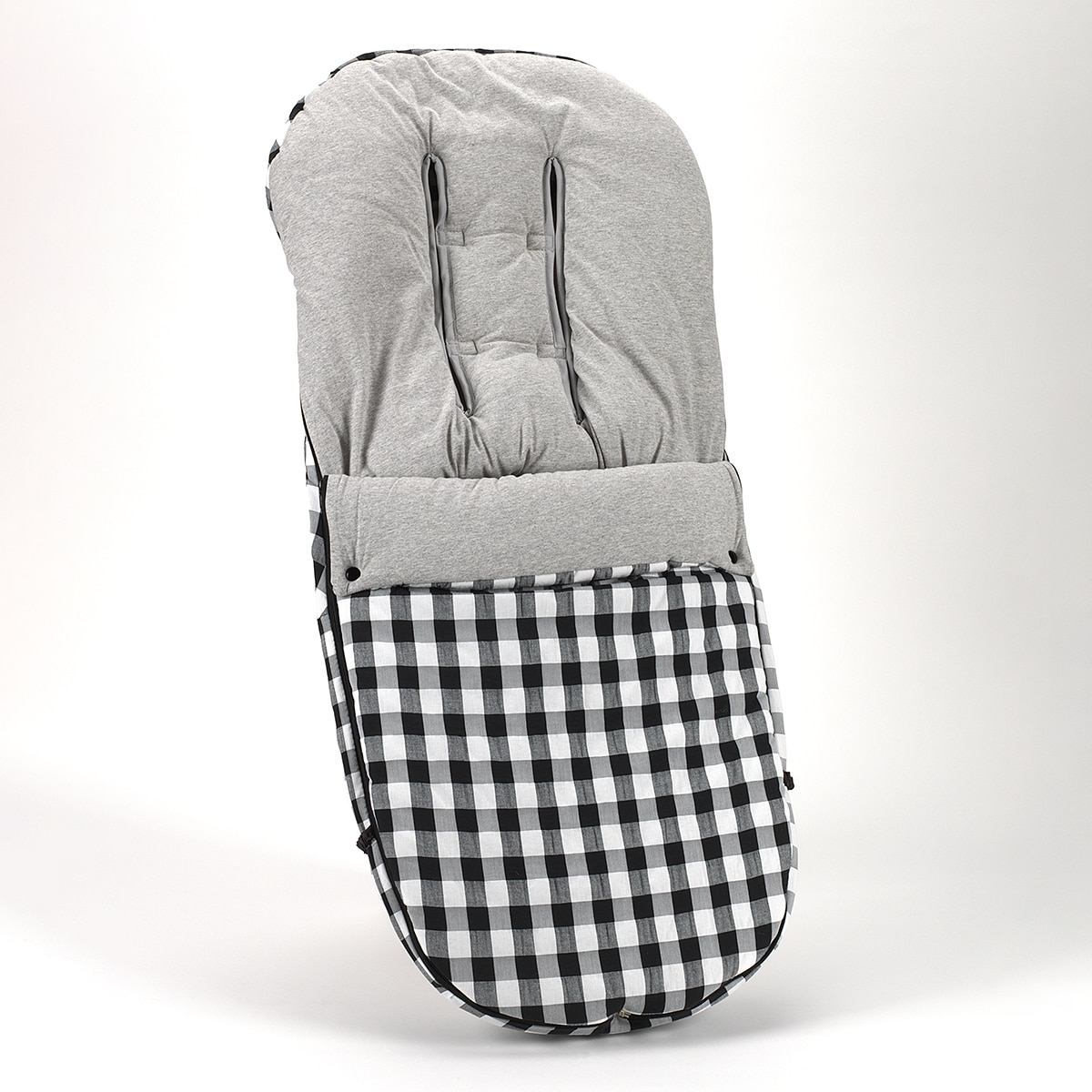 Saco para silla de paseo cuadro vichy Negro / Blanco Negro-2