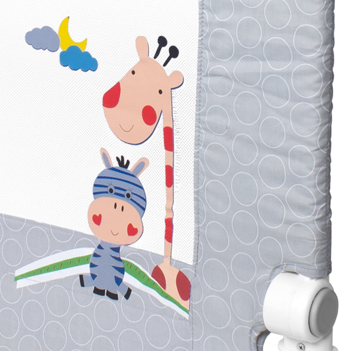 Barrera de Seguridad Interbaby abatible para Cama (90 cm.) Jirafa gris Gris-2