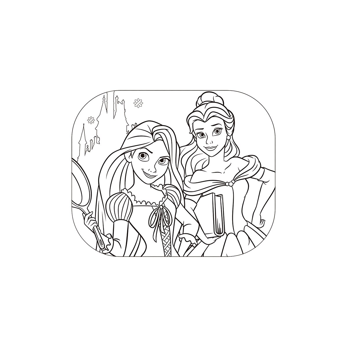 Set 2 viseras sol+lamina Princess Rosa-3