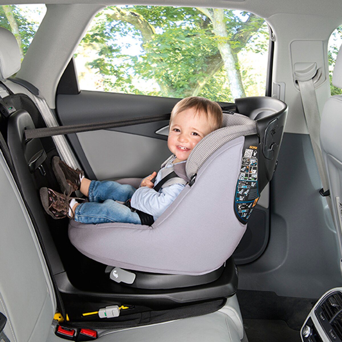 Protector para asiento trasero, 0meses+, color Black Negro-3