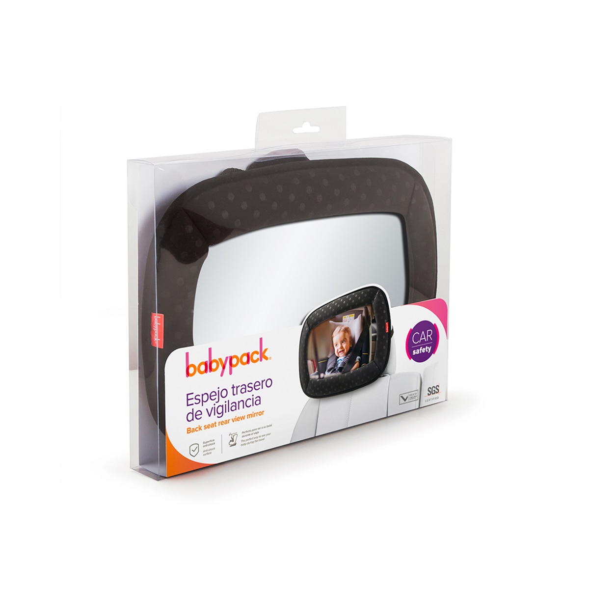 Espejo Trasero de vigilancia Negro Babypack Negro-5