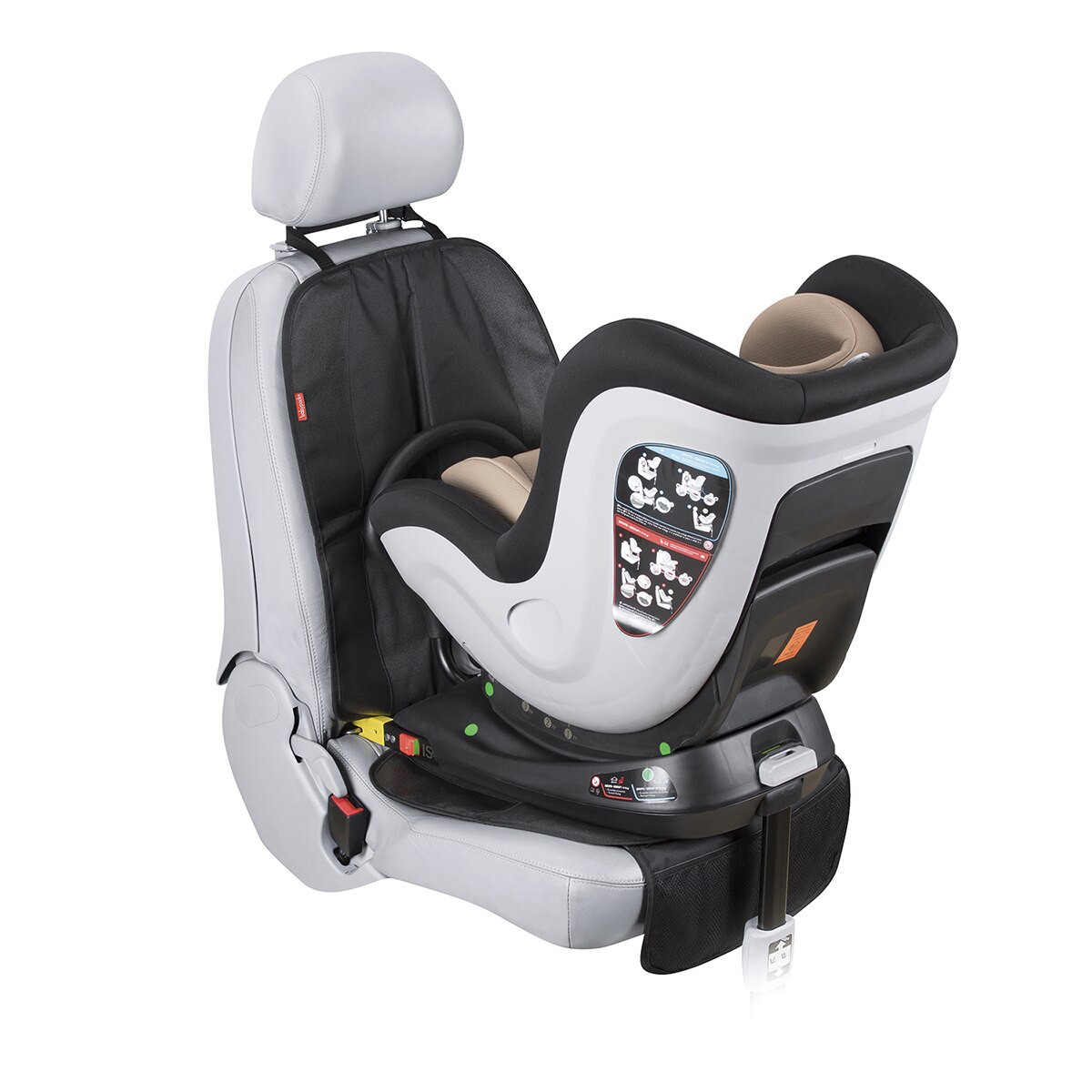 Protector asiento antideslizante babypack Negro-4